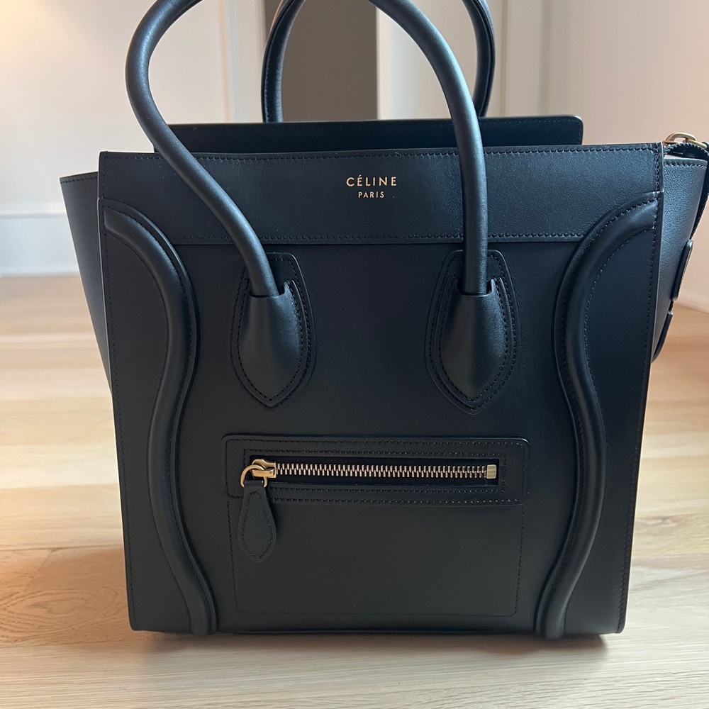 Celine micro Luggage tote black - Picture 9 of 15